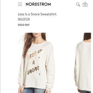 WILDFOX Less is a Snore Pullover SOLD OUT